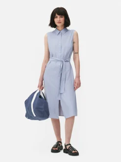 Femme Primark Robes|Robe-chemise Mi-longue Sans Manches