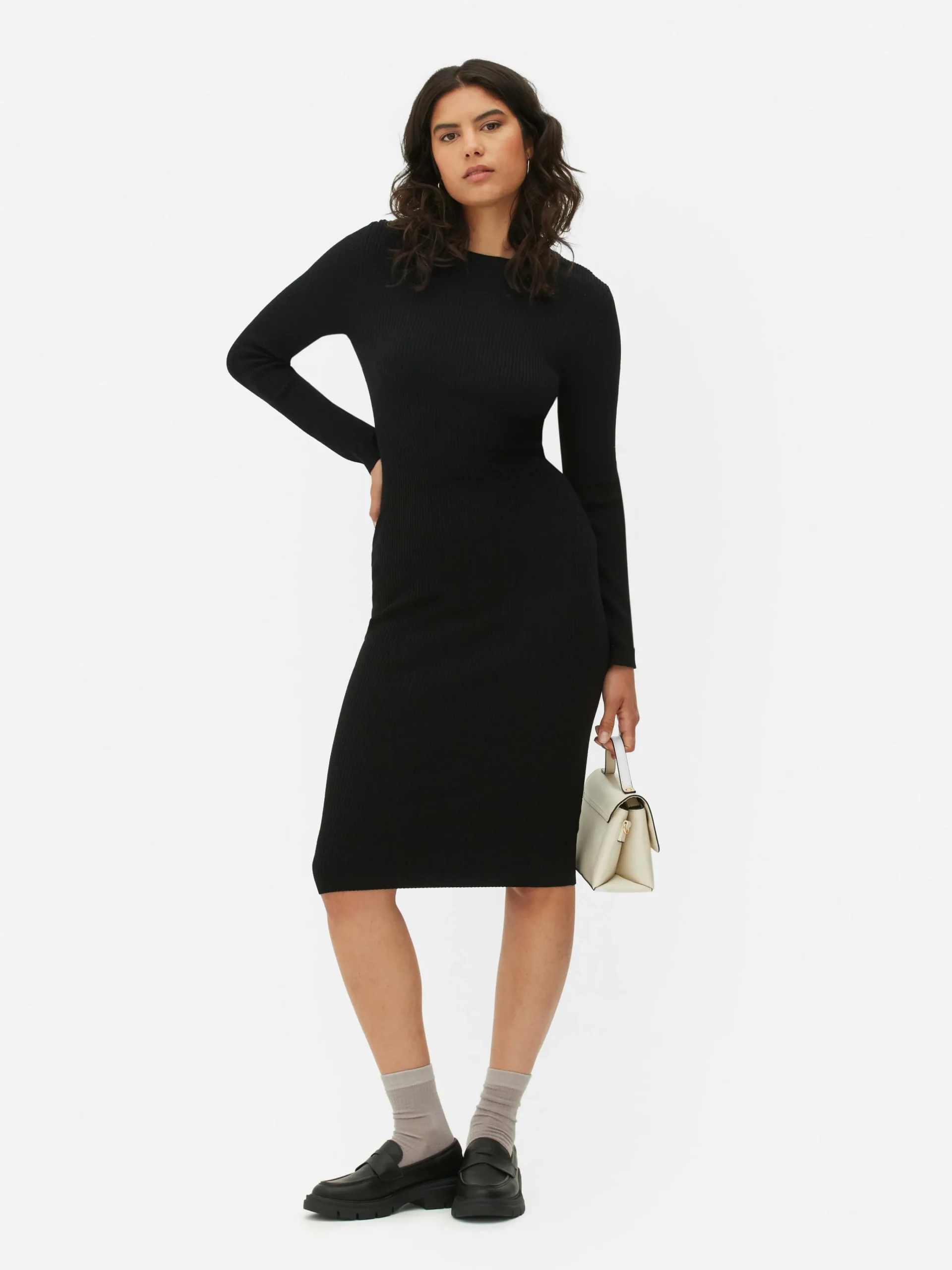 Femme Primark Robes|Robe-pull à Col Ras-du-cou Et Manches Longues