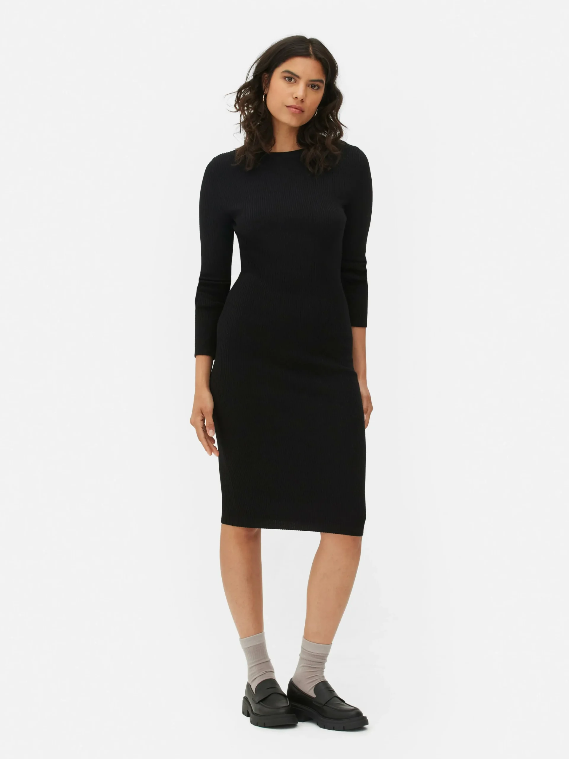 Femme Primark Robes|Robe-pull à Col Ras-du-cou Et Manches Longues