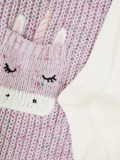 Primark Robes Et Jupes|Robe-pull En Tricot Et Collants à Motif Licorne