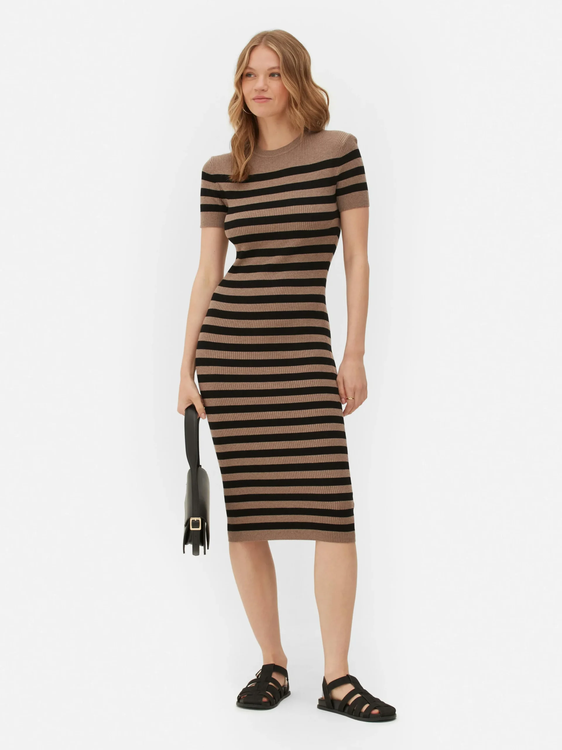 Femme Primark Robes|Robe-pull Mi-longue à Manches Courtes