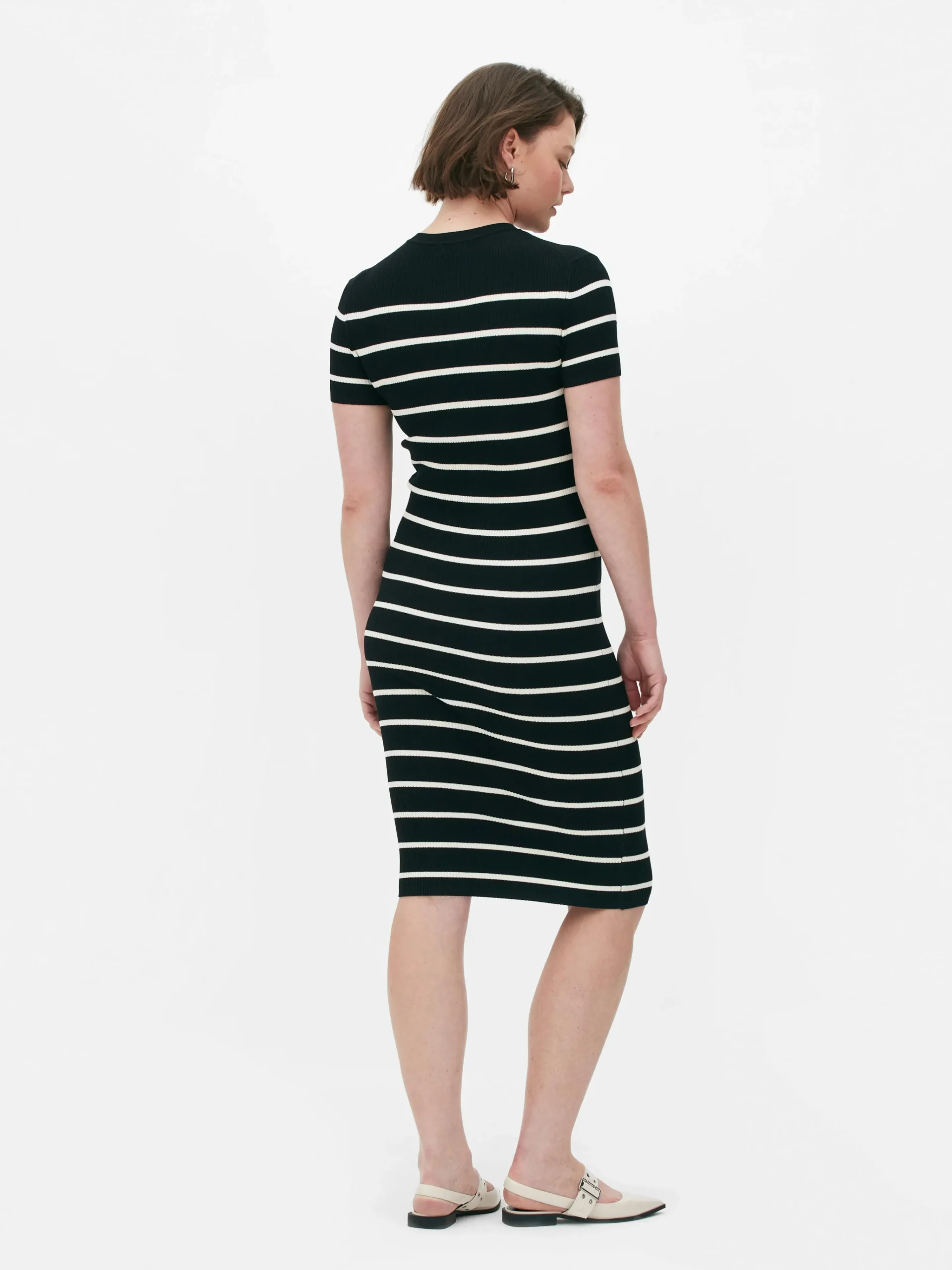 Femme Primark Robes|Robe-pull Mi-longue à Manches Courtes