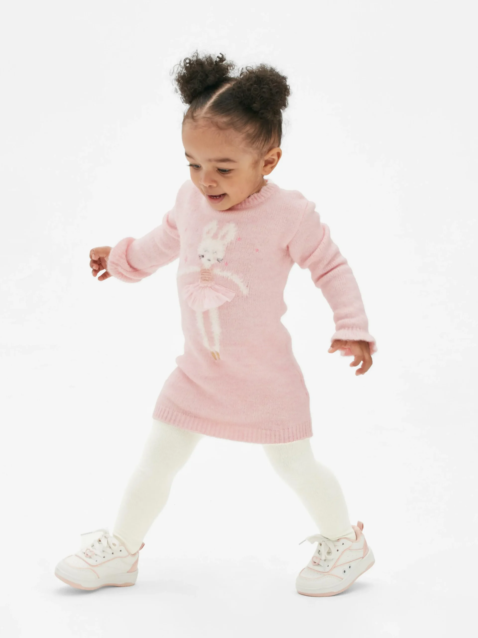 Primark Robes Et Jupes|Robe-pull Tricotée à Motif Lapin Et Collants