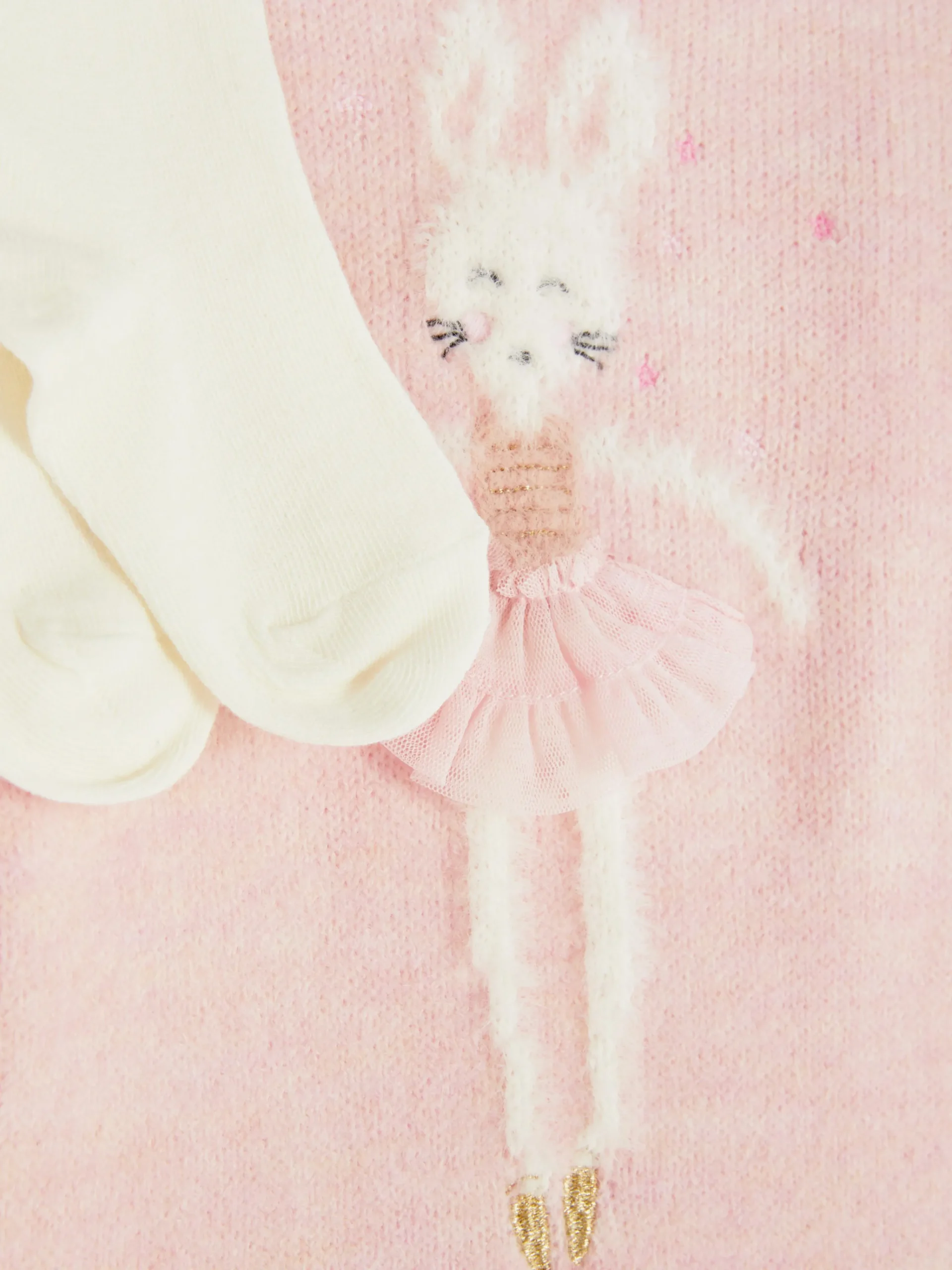 Primark Robes Et Jupes|Robe-pull Tricotée à Motif Lapin Et Collants