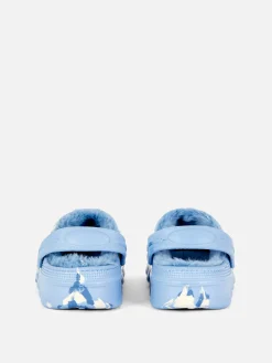 Enfant Primark Chaussons|Sabots Effet Marbré Doublés De Fausse Fourrure