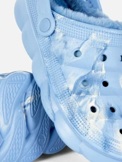 Enfant Primark Chaussons|Sabots Effet Marbré Doublés De Fausse Fourrure