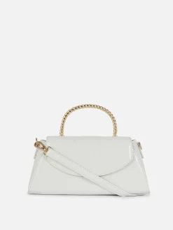 Femme Primark Sacs Et Porte-Monnaie|Sac à Bandoulière En Imitation Croco Avec Poignée En Métal