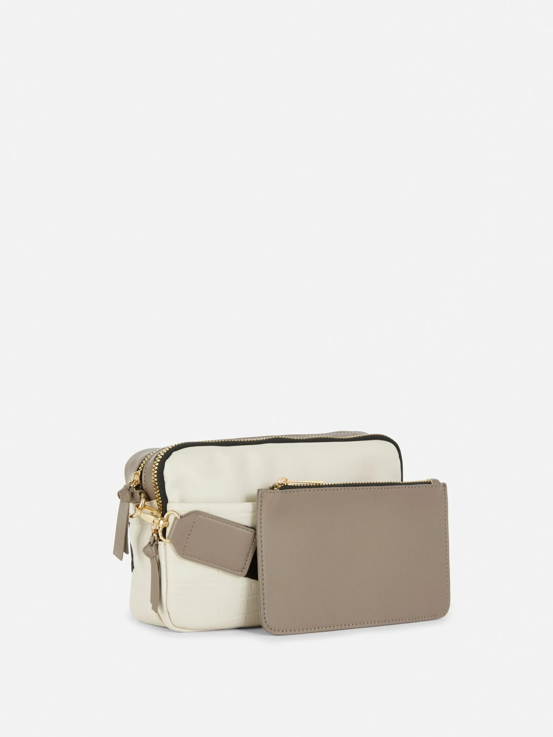 Femme Primark Sacs Et Porte-Monnaie|Sac Bandoulière (petit) à Double Zip En Faux Crocodile