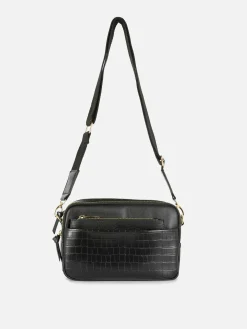 Femme Primark Sacs Et Porte-Monnaie|Sac Bandoulière (petit) à Double Zip En Faux Crocodile