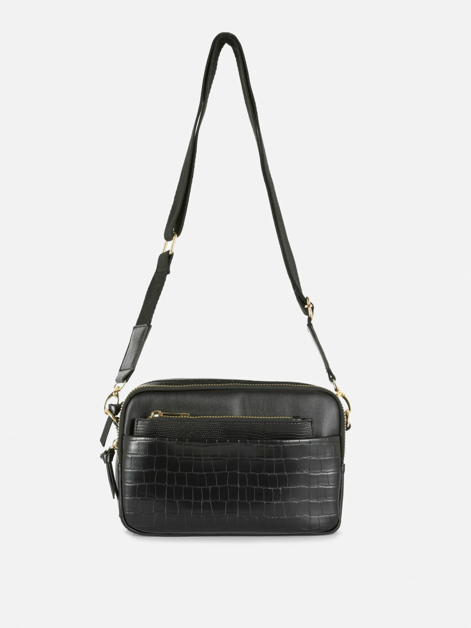 Femme Primark Sacs Et Porte-Monnaie|Sac Bandoulière (petit) à Double Zip En Faux Crocodile