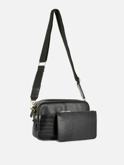 Femme Primark Sacs Et Porte-Monnaie|Sac Bandoulière (petit) à Double Zip En Faux Crocodile
