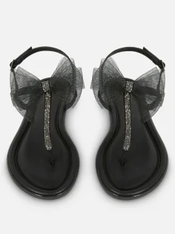 Femme Primark Sandales|Sandales à Nœud En Maille, Pointure Large