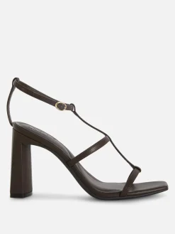 Femme Primark Chaussures À Talons|Sandales à Talon Carré Et Bride En T Rita Ora