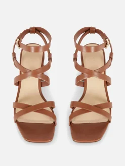 Femme Primark Chaussures À Talons|Sandales à Talon Carré Et Lanière Croisée