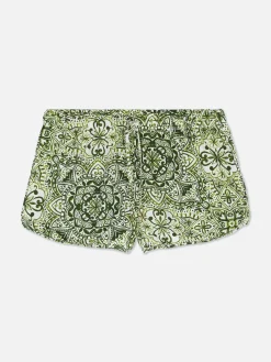 Femme Primark Bas De Pyjama|Short De Pyjama à Motif Mandala
