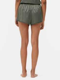 Femme Primark Bas De Pyjama|Short De Pyjama En Satin Avec Finitions En Dentelle