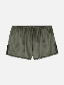 Femme Primark Bas De Pyjama|Short De Pyjama En Satin Avec Finitions En Dentelle
