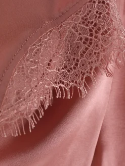 Femme Primark Bas De Pyjama|Short De Pyjama En Soie Mélangée Avec Liseré En Dentelle