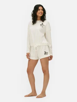 Femme Primark Bas De Pyjama|Short De Pyjama Gaufré Disney Mickey Mouse