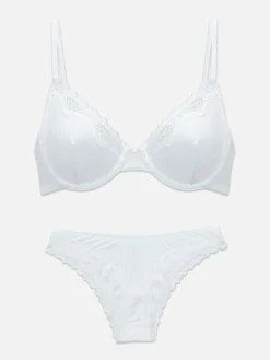 Femme Primark Ensembles Lingerie|Soutien-gorge Non Rembourré Et Culotte En Dentelle