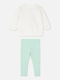 Primark Ensembles Et Tenues|Sweat-shirt à Motif Ballerine Et Legging à Pois