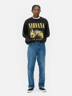 Homme Primark T-Shirts Et Sweat-Shirts À Motifs|Sweats À Capuche Et Sweat-Shirts|Sweat-shirt Délavé Nirvana