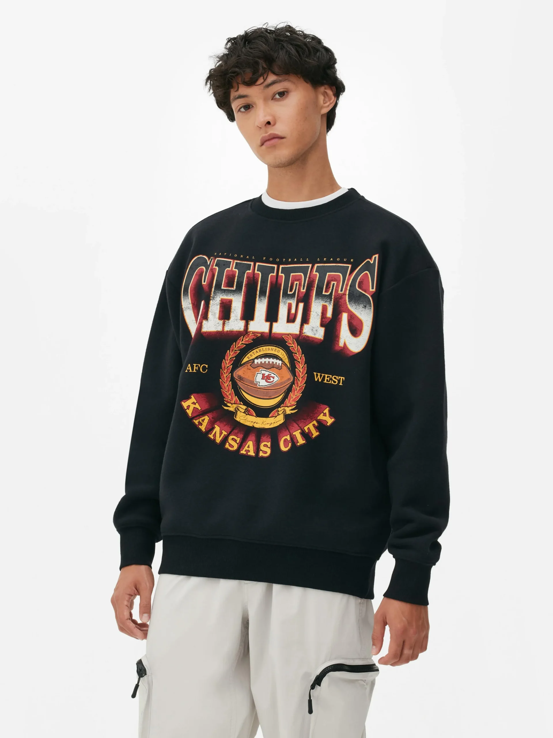 Homme Primark T-Shirts Et Sweat-Shirts À Motifs|Sweats À Capuche Et Sweat-Shirts|Sweat-shirt Graphique NFL Kansas City Chiefs