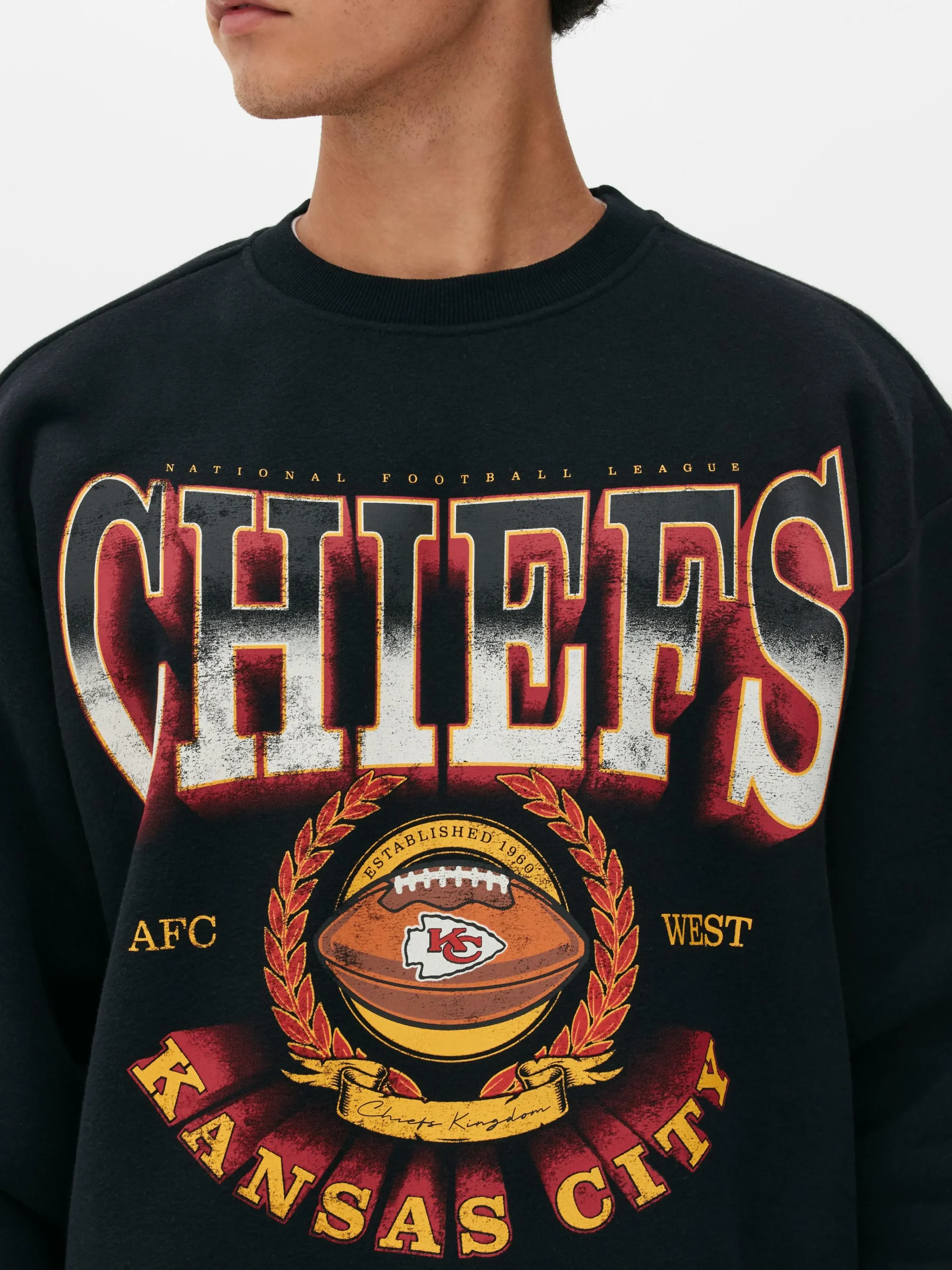Homme Primark T-Shirts Et Sweat-Shirts À Motifs|Sweats À Capuche Et Sweat-Shirts|Sweat-shirt Graphique NFL Kansas City Chiefs