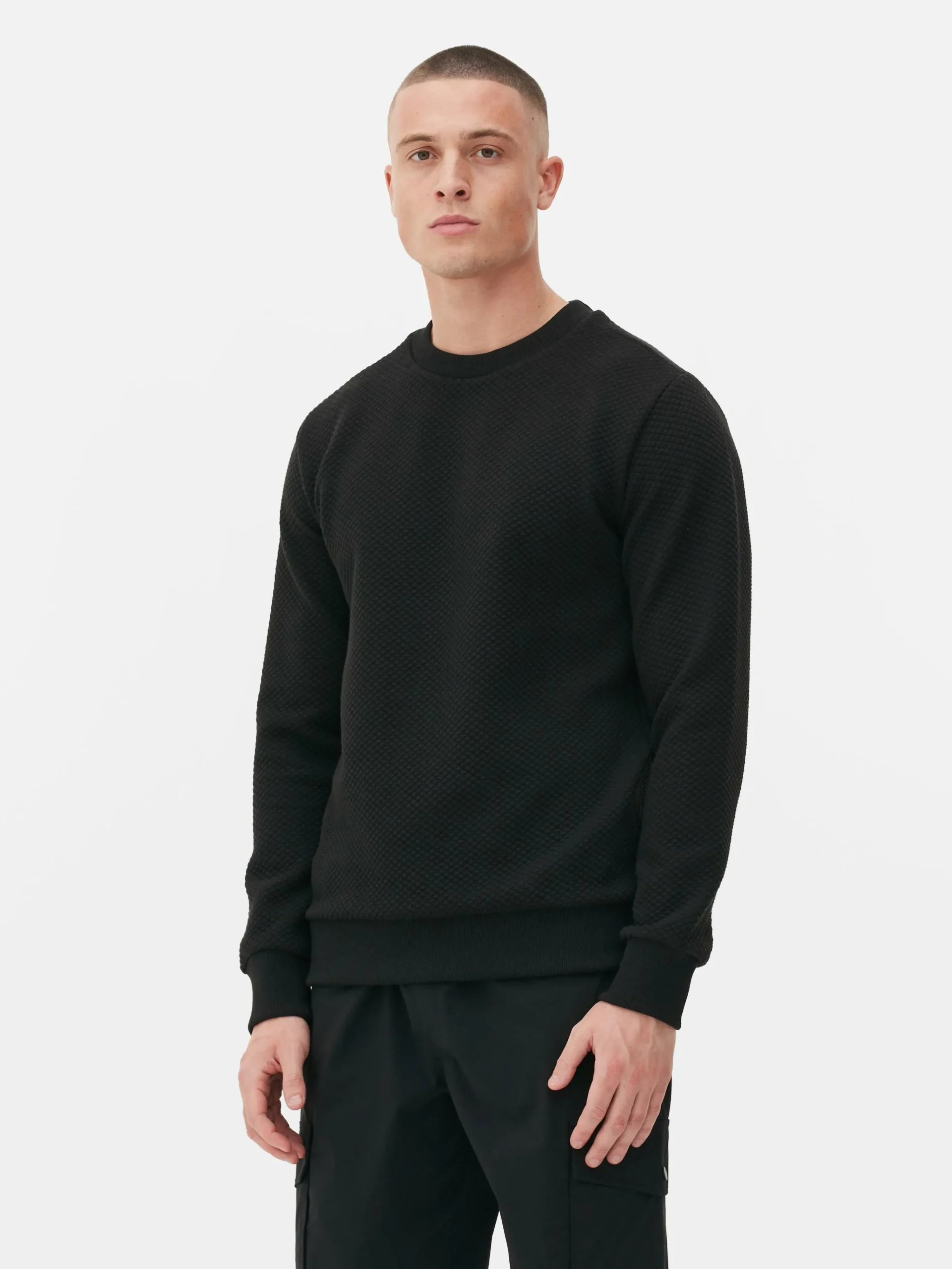Homme Primark Sweats À Capuche Et Sweat-Shirts|Sweat-shirt Matelassé à Motif Losanges