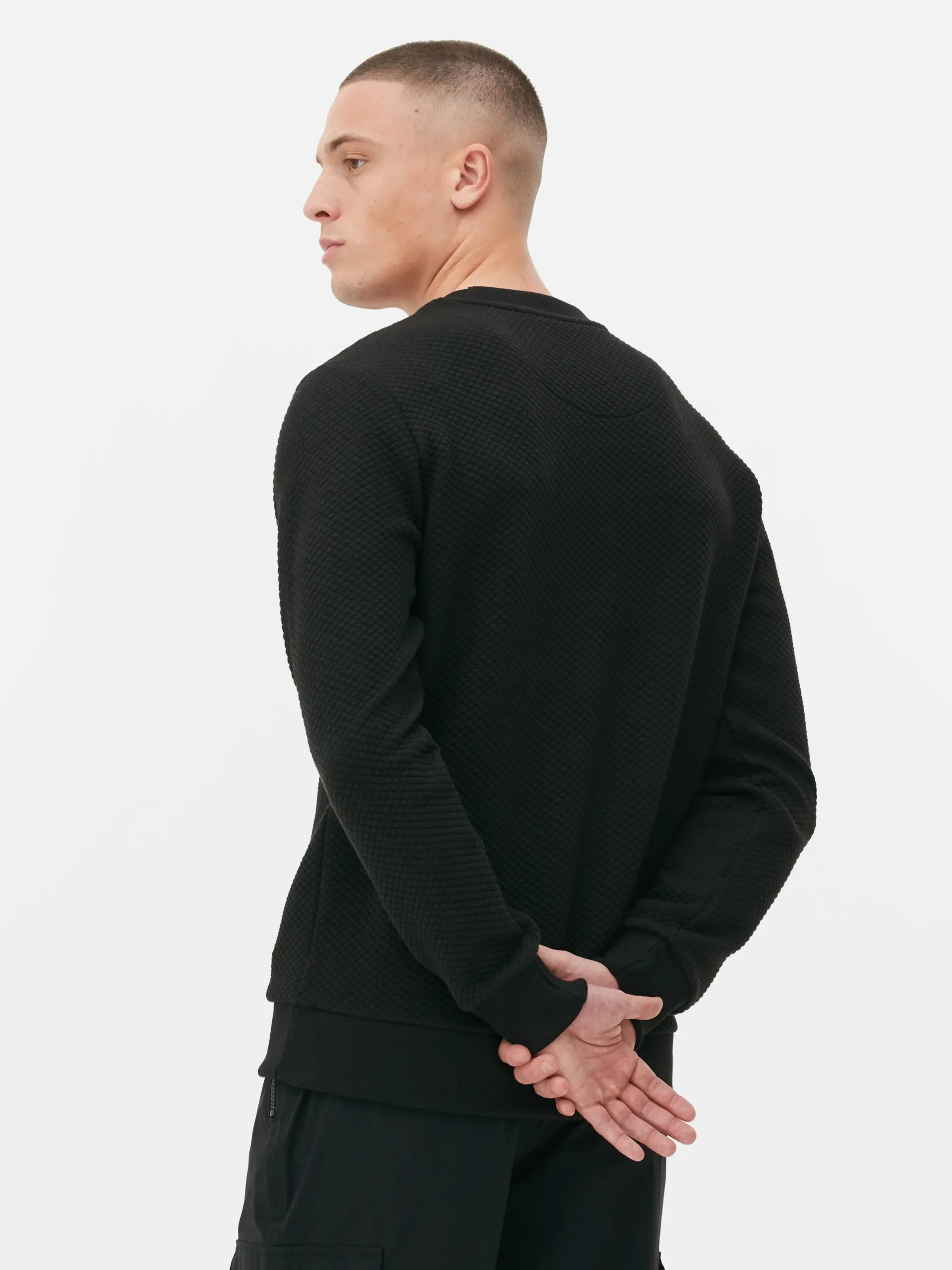 Homme Primark Sweats À Capuche Et Sweat-Shirts|Sweat-shirt Matelassé à Motif Losanges