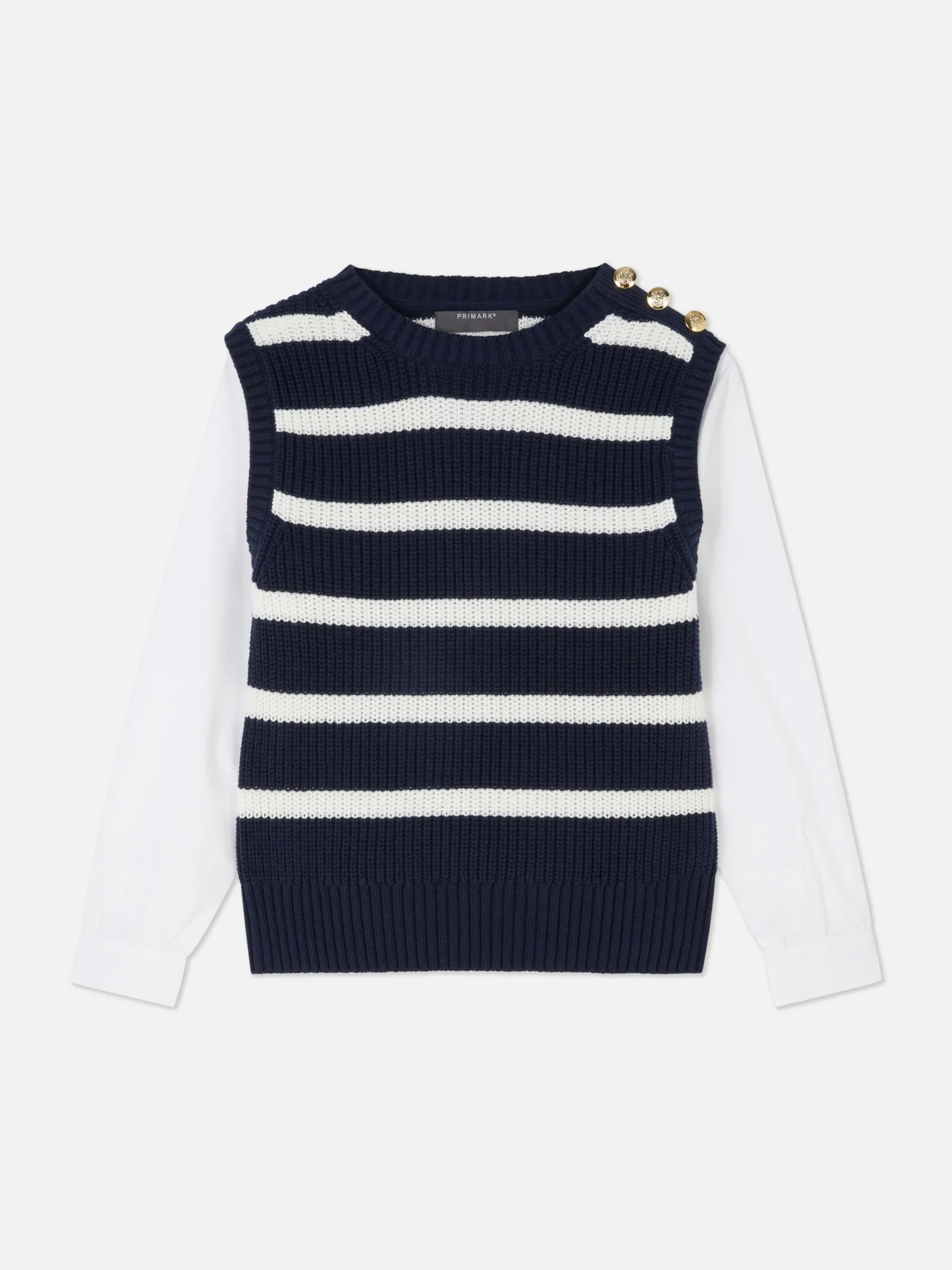 Femme Primark Pulls Et Gilets|Tenue Deux-en-un Débardeur En Tricot Et Chemise