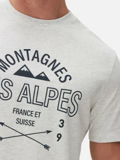 Homme Primark Hauts Et T-Shirts|T-shirt à Imprimé Les Alpes