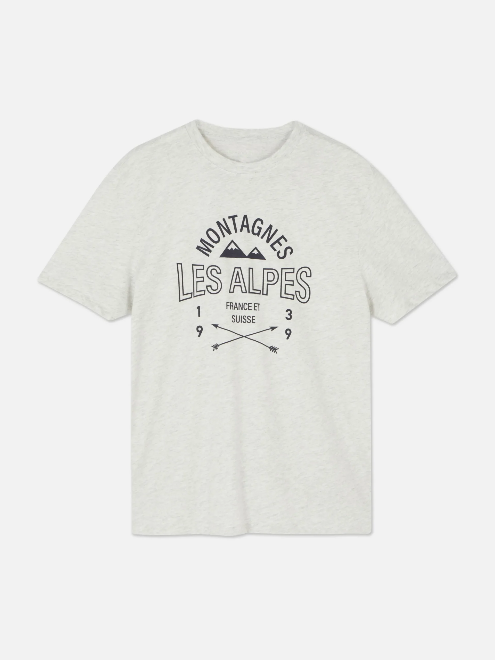 Homme Primark Hauts Et T-Shirts|T-shirt à Imprimé Les Alpes