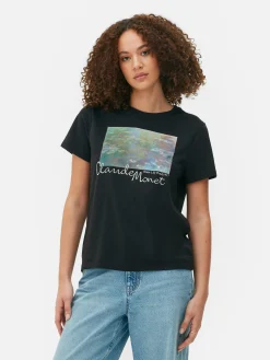 Femme Primark Hauts Et T-Shirts|T-shirt à Manches Courtes Claude Monet