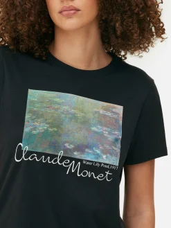 Femme Primark Hauts Et T-Shirts|T-shirt à Manches Courtes Claude Monet