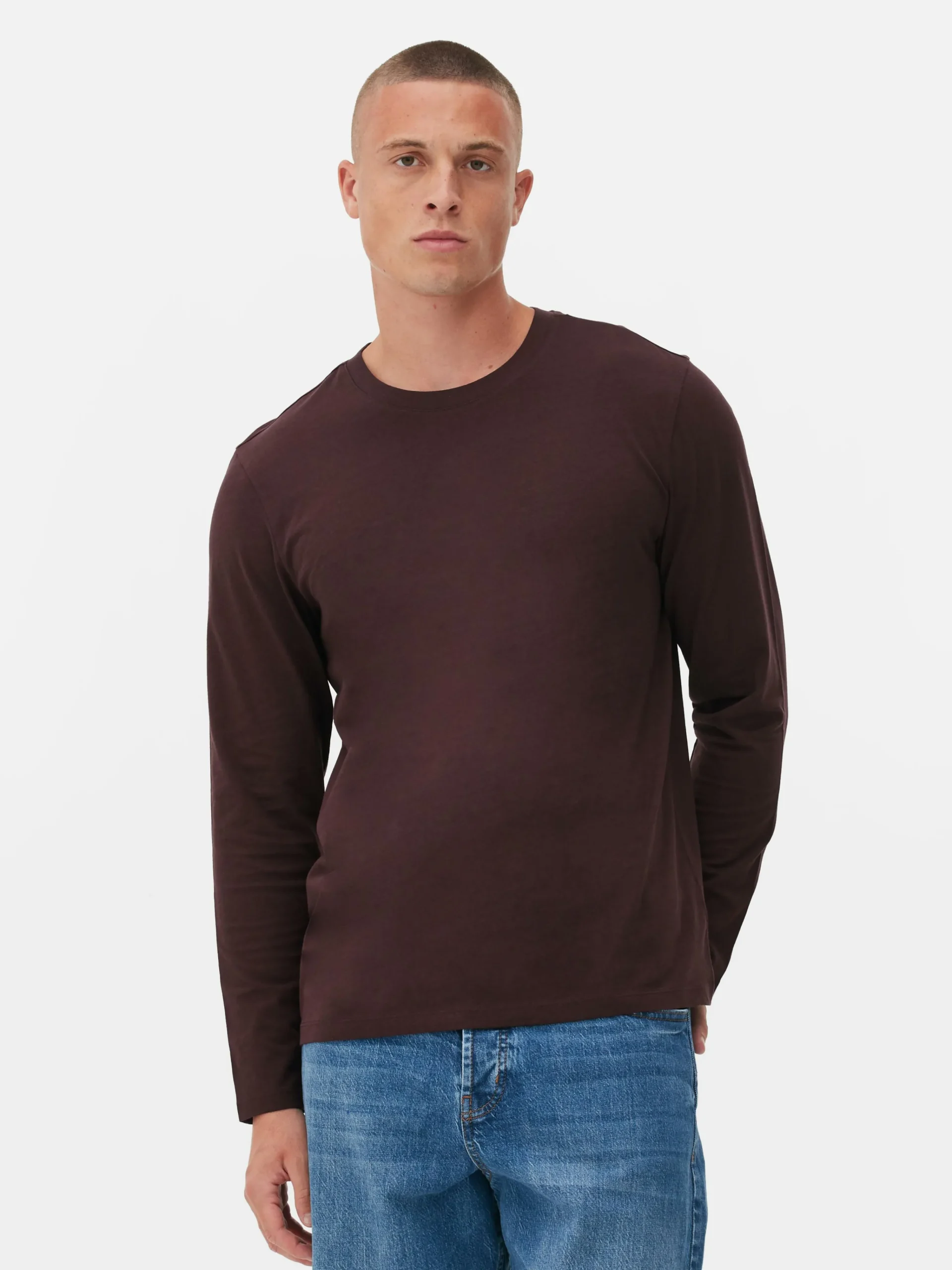 Homme Primark Hauts Et T-Shirts|T-shirt à Manches Longues En Coton