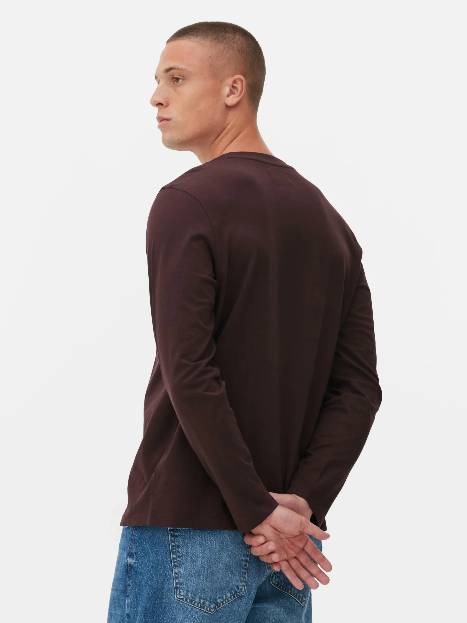 Homme Primark Hauts Et T-Shirts|T-shirt à Manches Longues En Coton