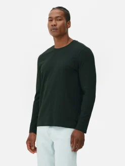 Homme Primark Hauts Et T-Shirts|T-shirt à Manches Longues En Coton