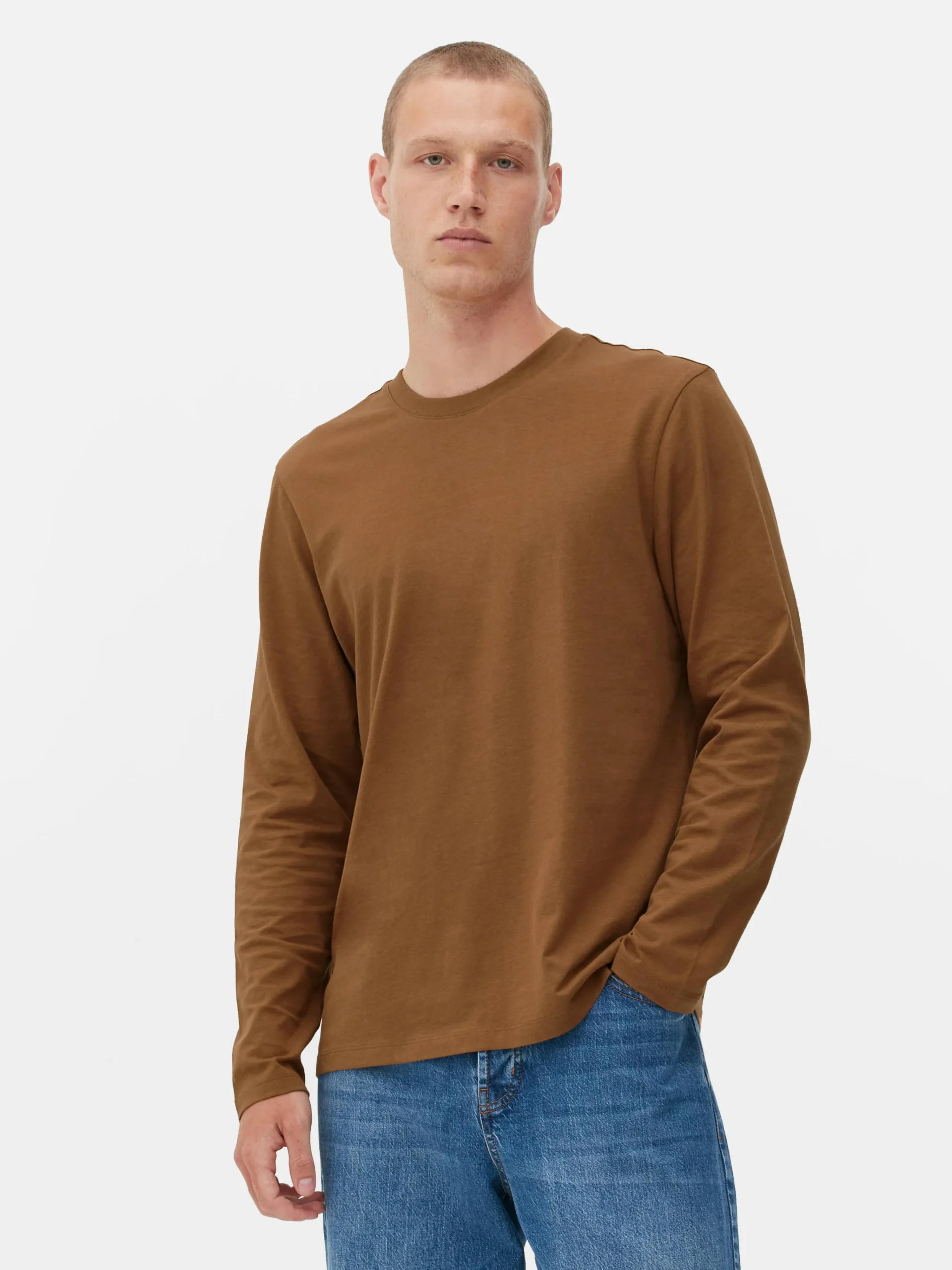 Homme Primark Hauts Et T-Shirts|T-shirt à Manches Longues En Coton