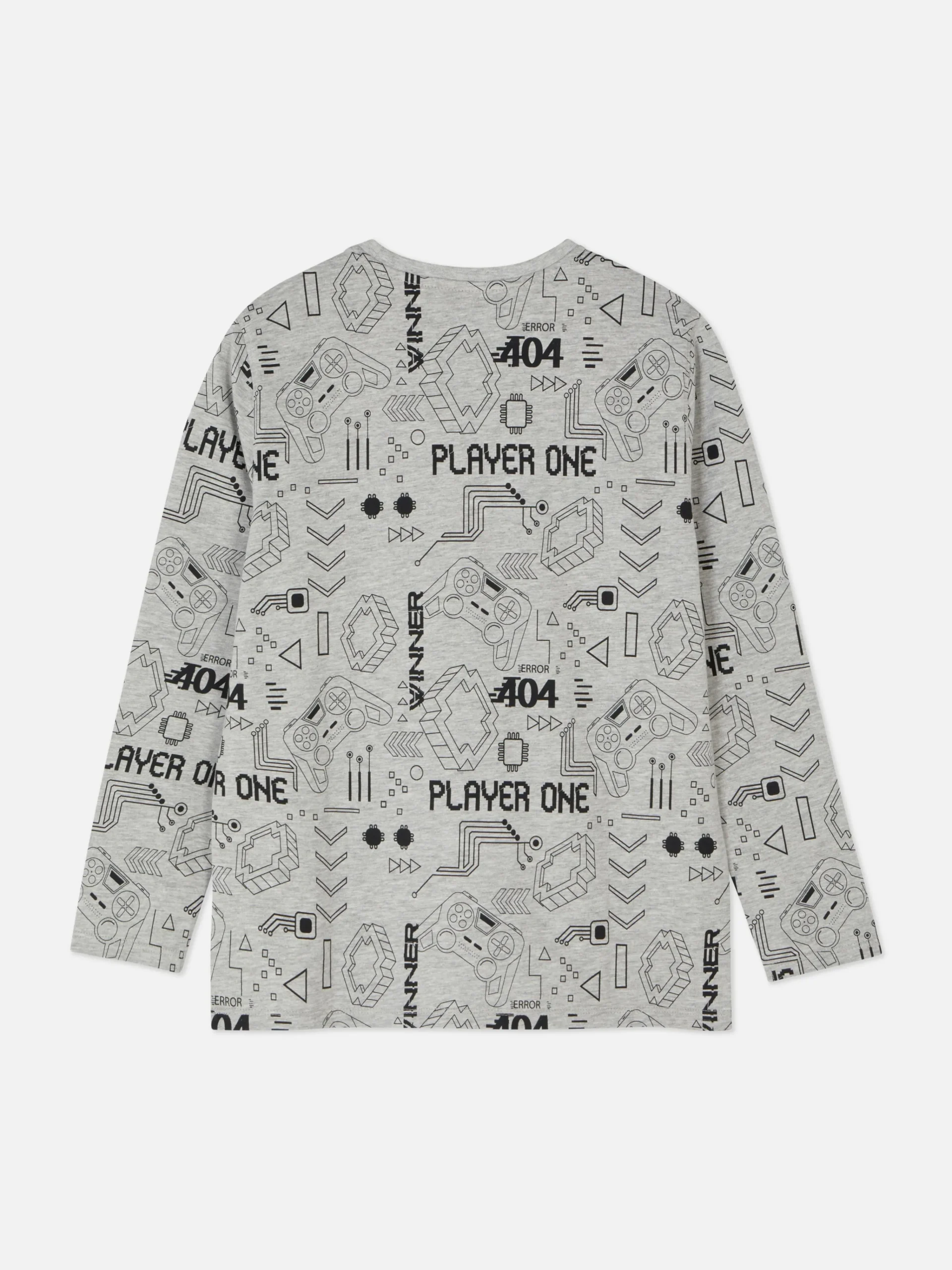 Enfant Primark Hauts Et T-Shirts|T-shirt à Manches Longues Et Motif Gaming