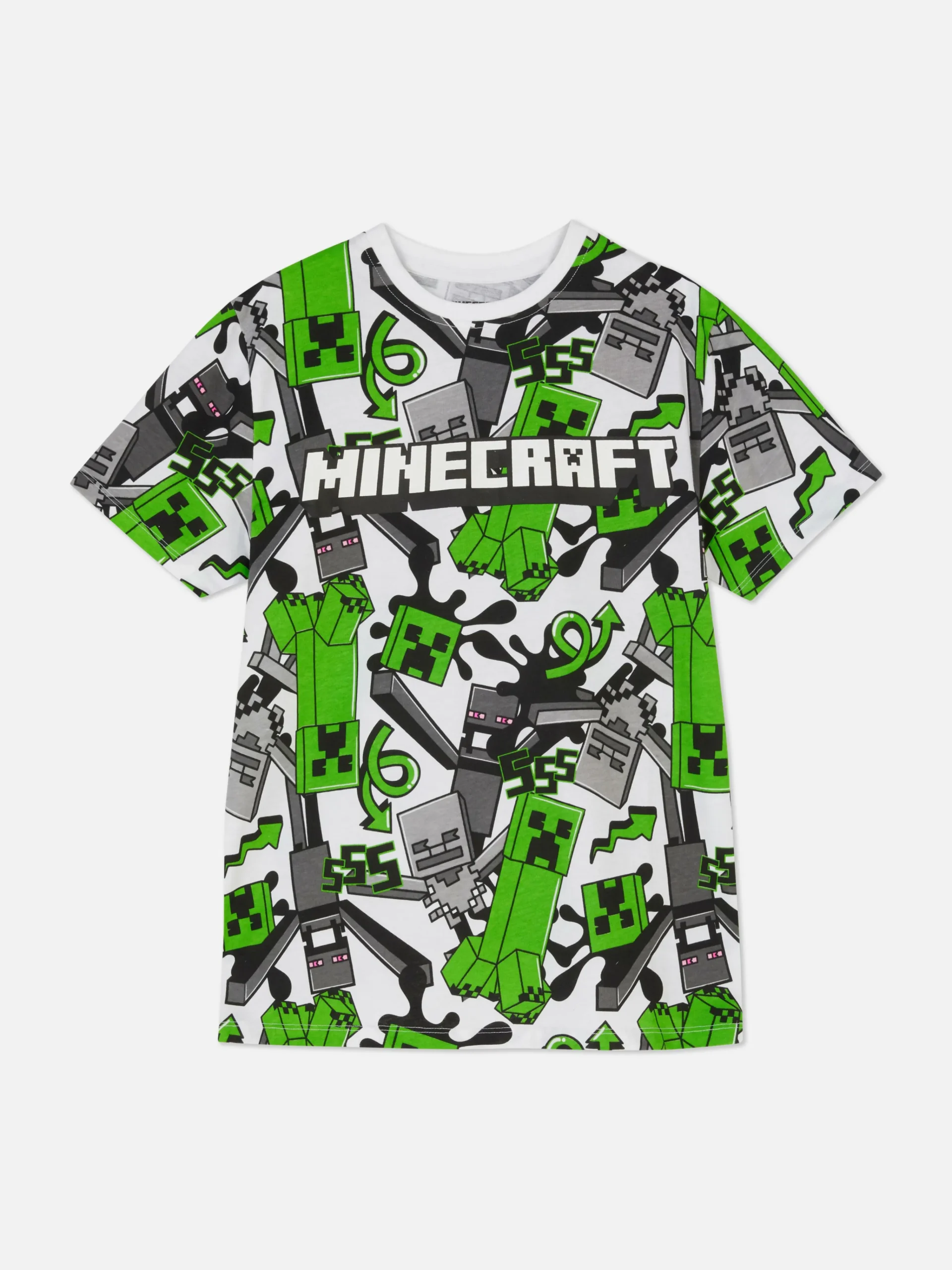 Enfant Primark Hauts Et T-Shirts|T-shirt à Motif Minecraft Creeper