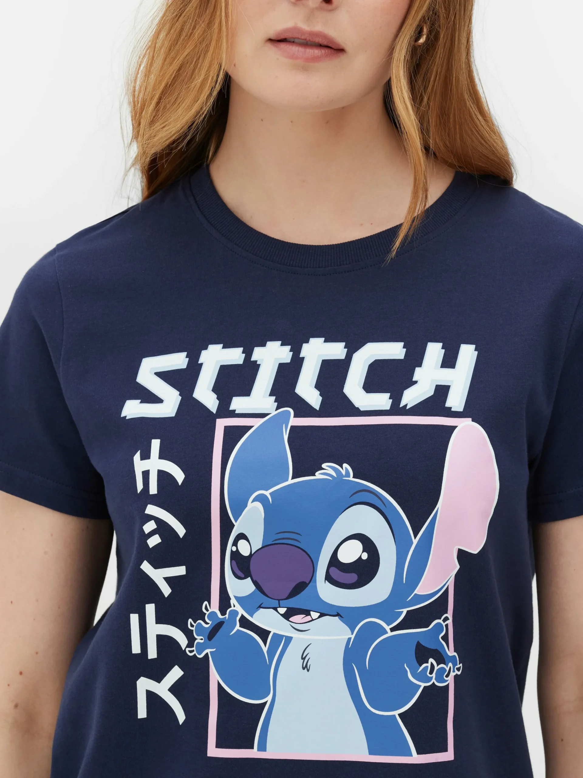 Femme Primark Hauts Et T-Shirts|T-shirt à Motif Style Manga Disney Lilo & Stitch