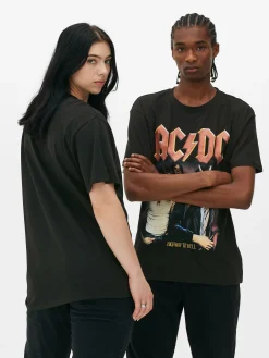 Femme/Homme Primark T-Shirts Et Sweat-Shirts À Motifs|Hauts Et T-Shirts|T-shirt Avec Photo AC/DC