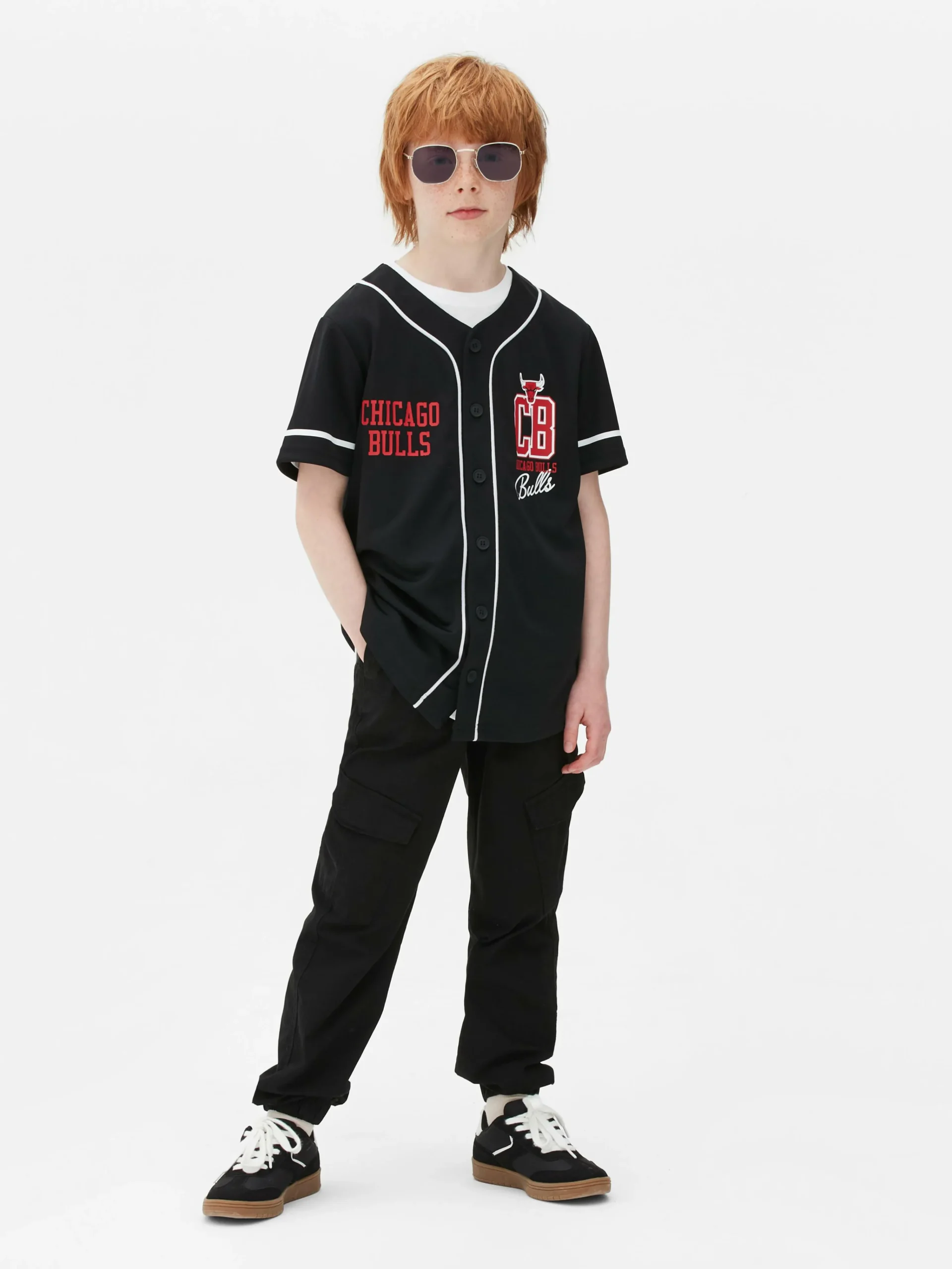 Enfant Primark Hauts Et T-Shirts|T-shirt Boutonné NBA Chicago Bulls