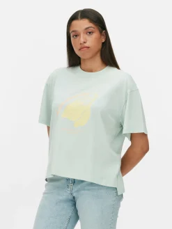 Femme Primark Hauts Et T-Shirts|T-shirt Coupe Droite à Motif Graphique