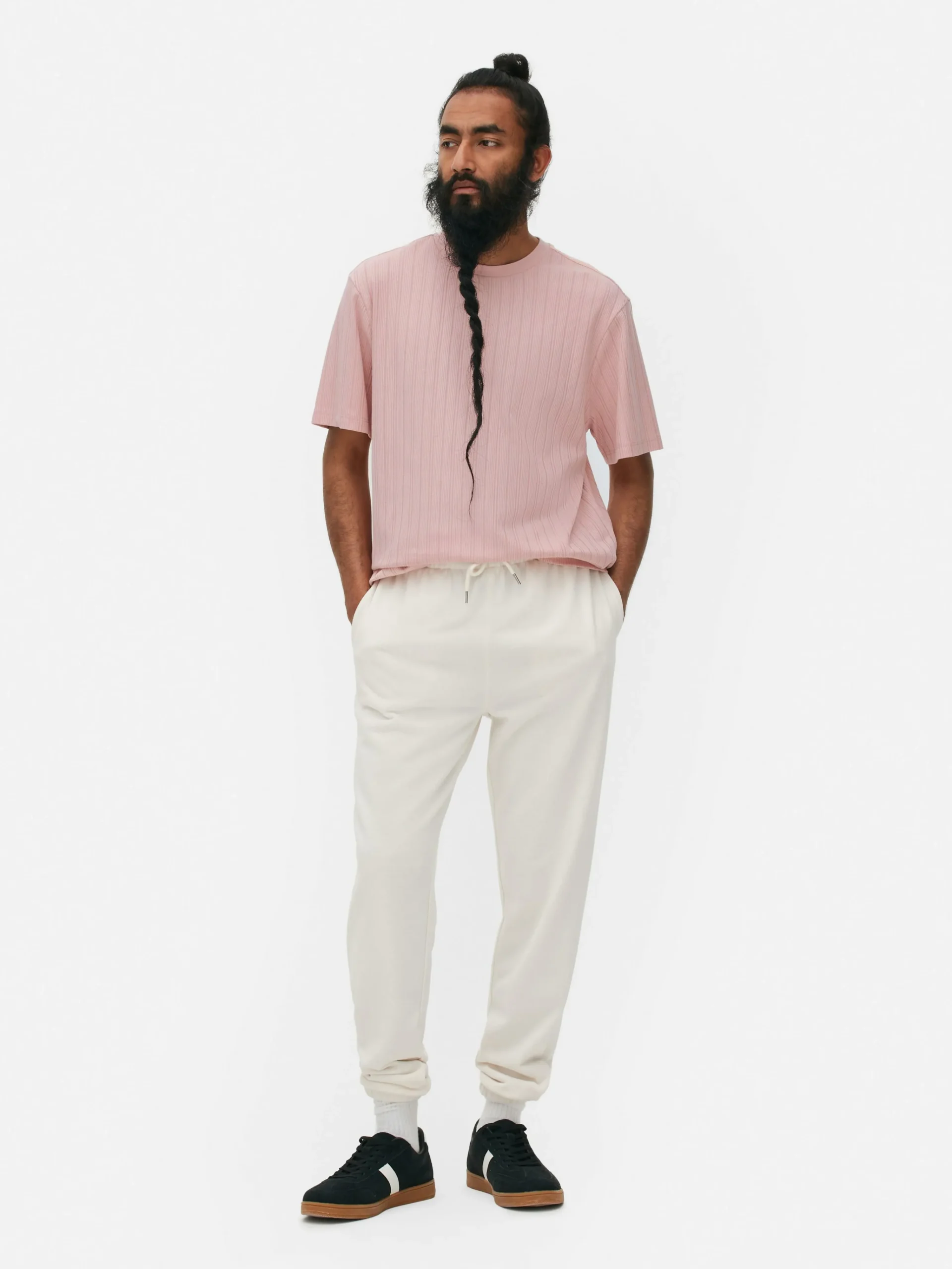 Homme Primark Hauts Et T-Shirts|T-shirt Côtelé à Col Ras-du-cou