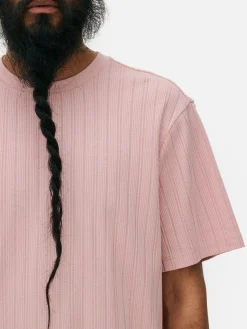 Homme Primark Hauts Et T-Shirts|T-shirt Côtelé à Col Ras-du-cou