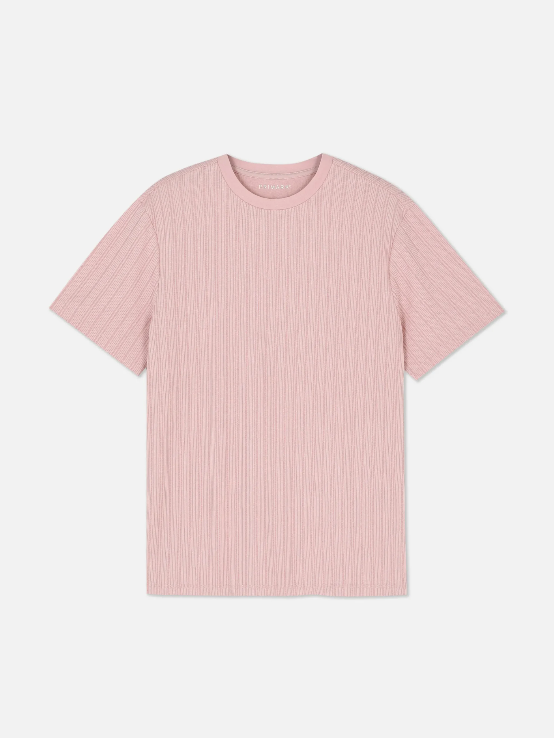 Homme Primark Hauts Et T-Shirts|T-shirt Côtelé à Col Ras-du-cou