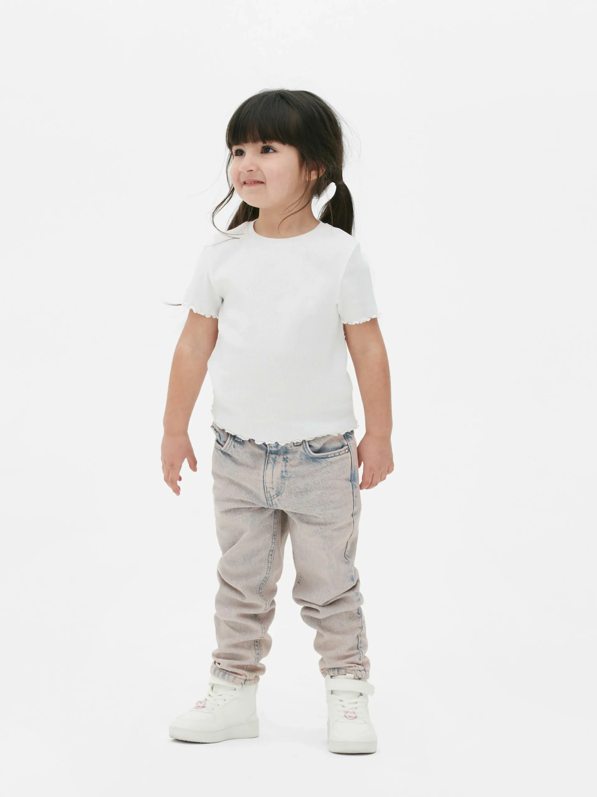 Enfant Primark Hauts Et T-Shirts|T-shirt Côtelé à Finition Festonnée à Coordonner