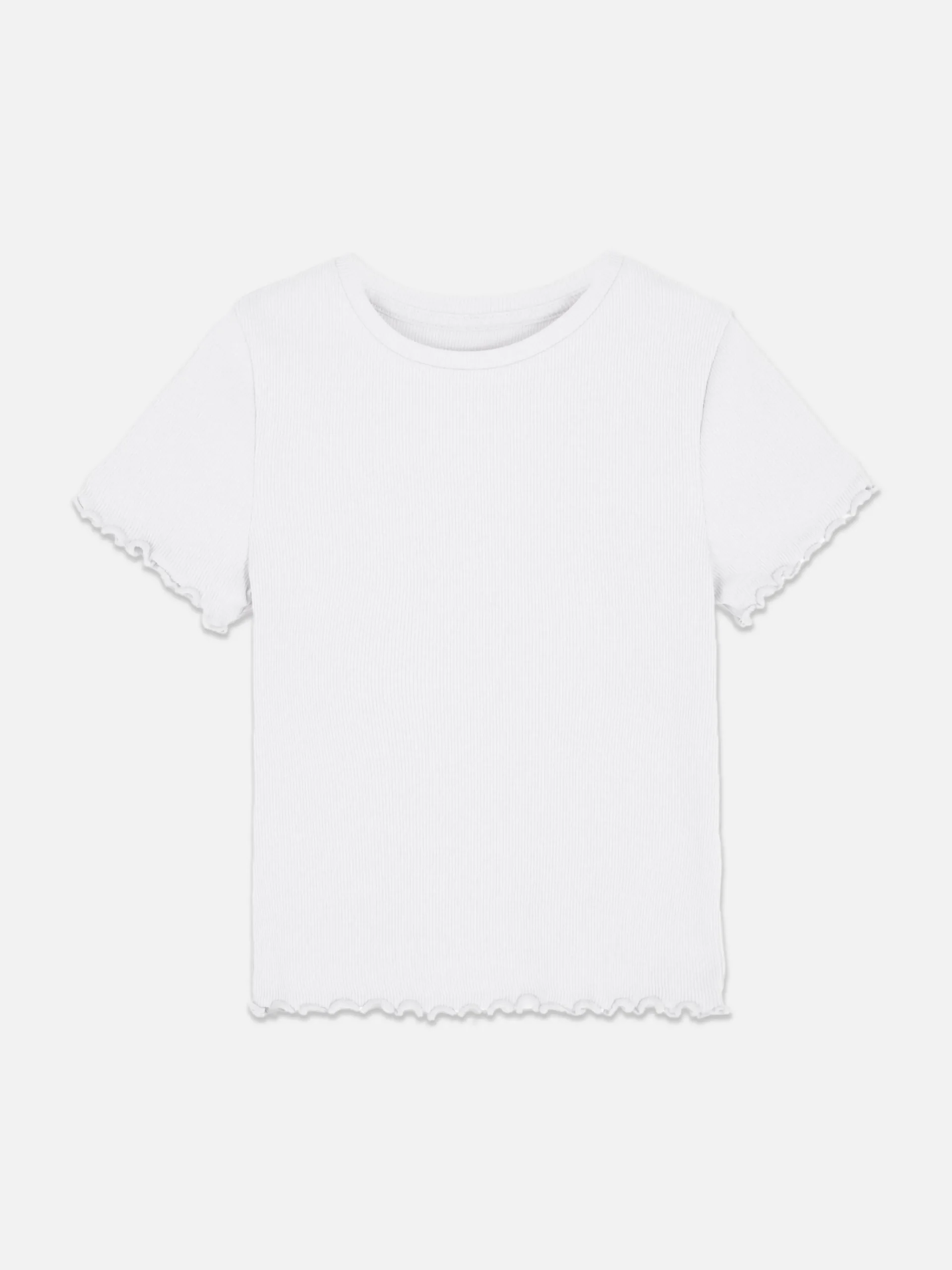 Enfant Primark Hauts Et T-Shirts|T-shirt Côtelé à Finition Festonnée à Coordonner